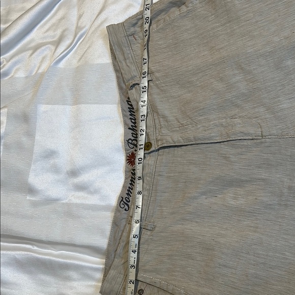 TOMMY BAHAMAS Men's Tan bermudas cotton linen blend size 38 - Picture 4 of 13
